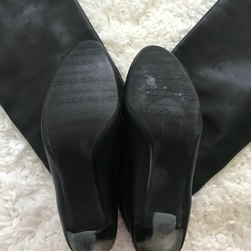 Stuart Weitzman Black crushable boots size 5.5 - Picture 2 of 7